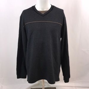 Van Heusen studio gray sweater v-neck Large